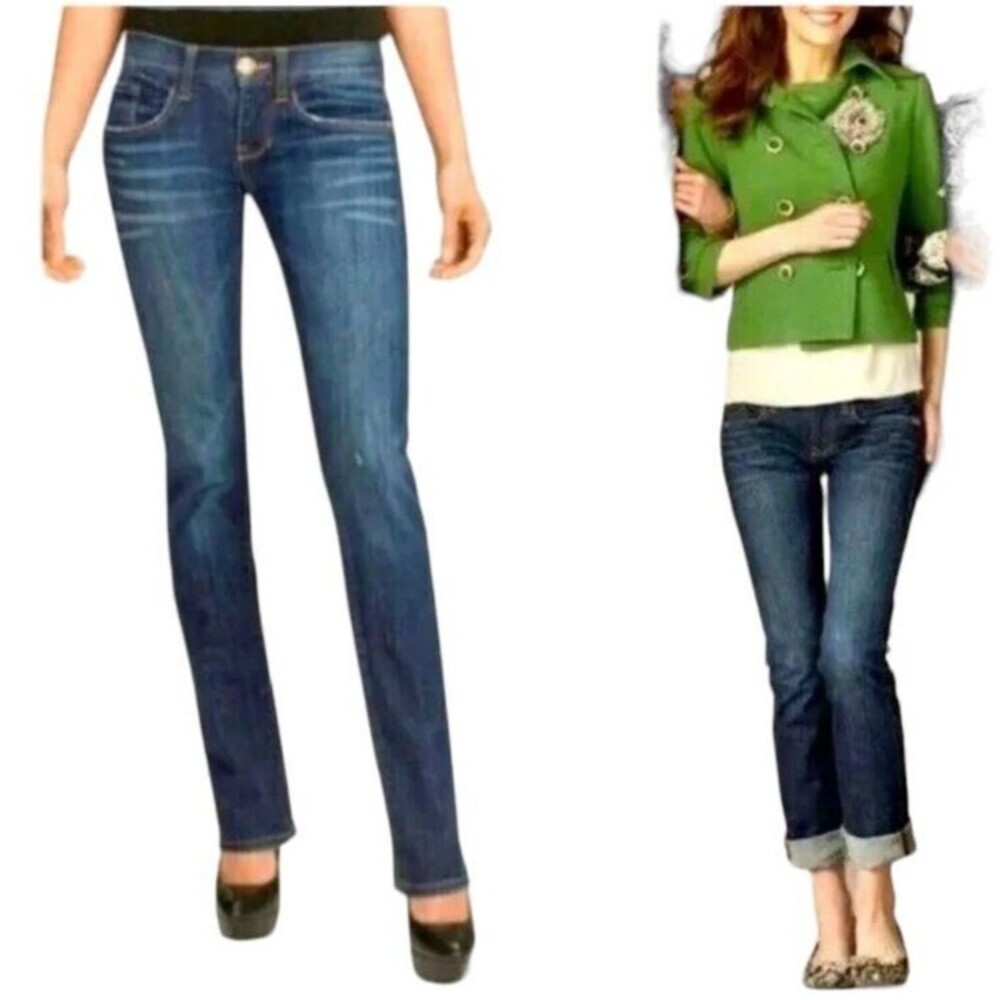 CAbi #222 Laguna Slim Boyfriend Lowrise Straight Leg Jeans Women's Size 0 Boho